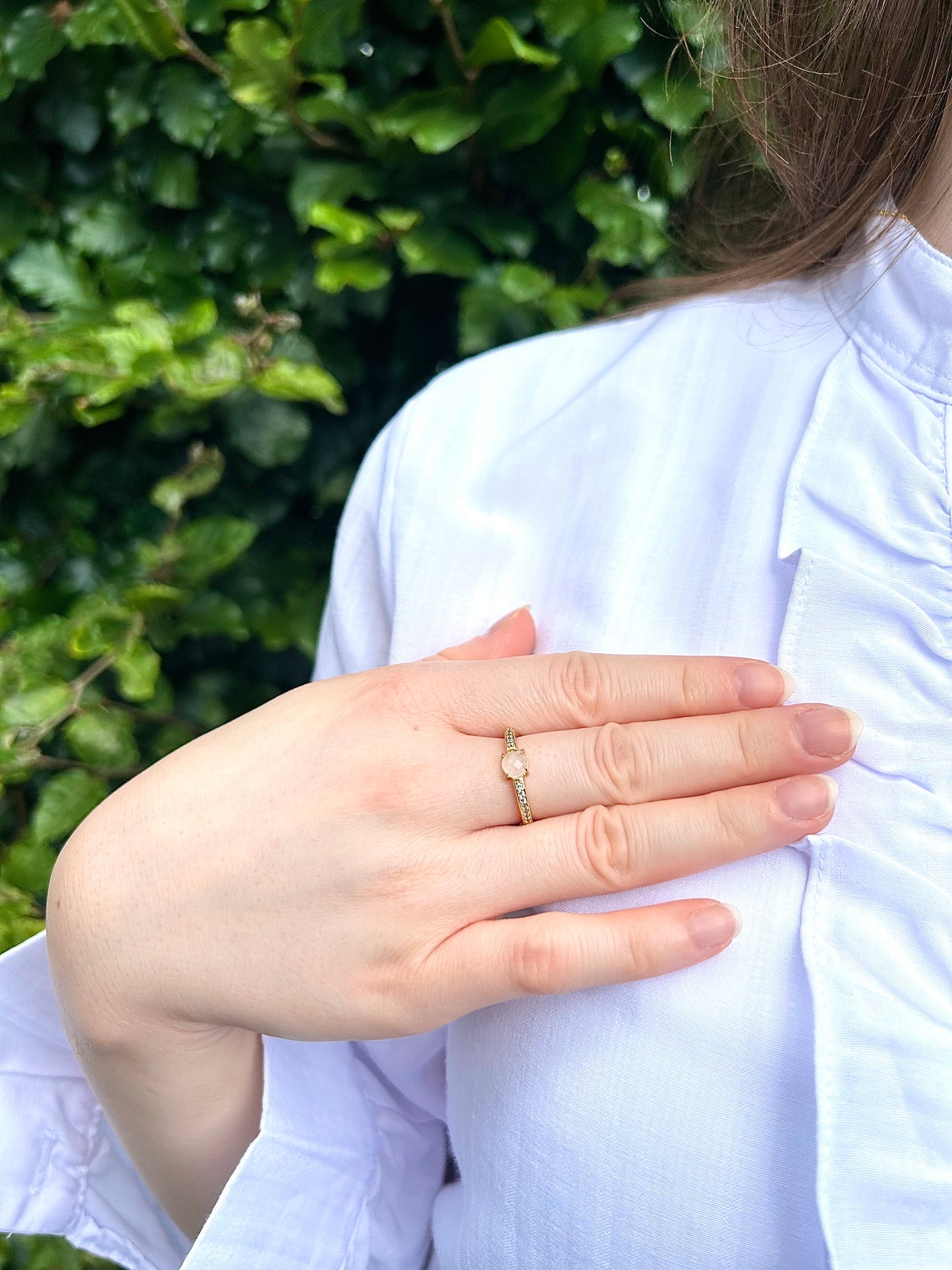 Soft Light – Rosenquarz Ring