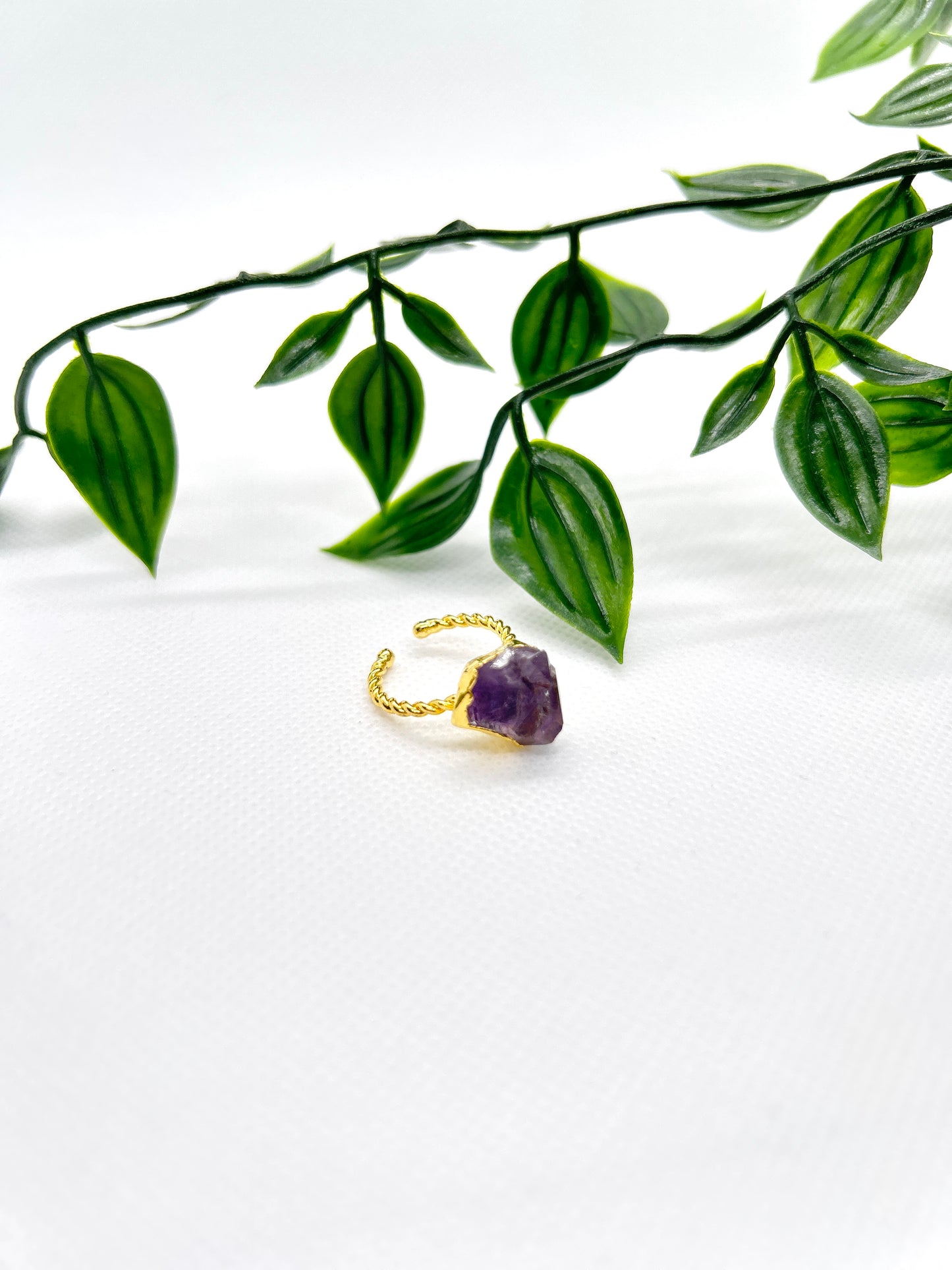 Amethyst Rohstein Ring