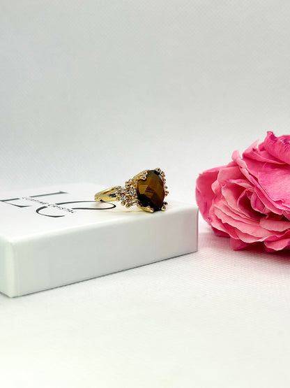 Tigerauge Wifey Ring