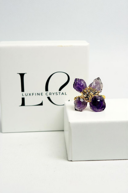 Wild Bloom – Amethyst Blütenring