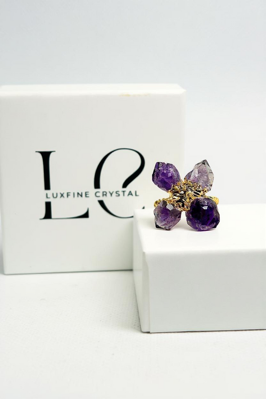 Wild Bloom – Amethyst Blütenring