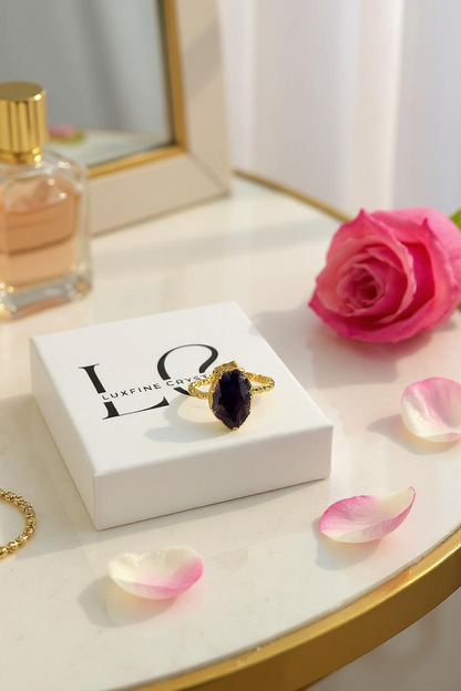 Raw Violet – Amethyst Ring