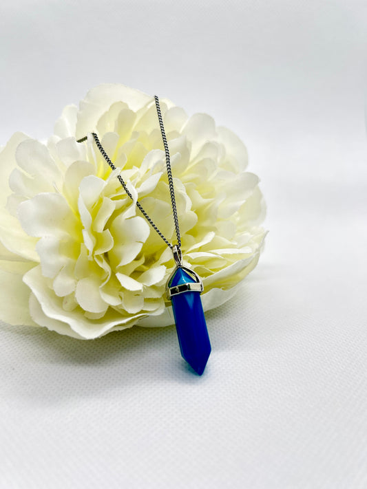 Blue Flow – Blauer Achat Halskette