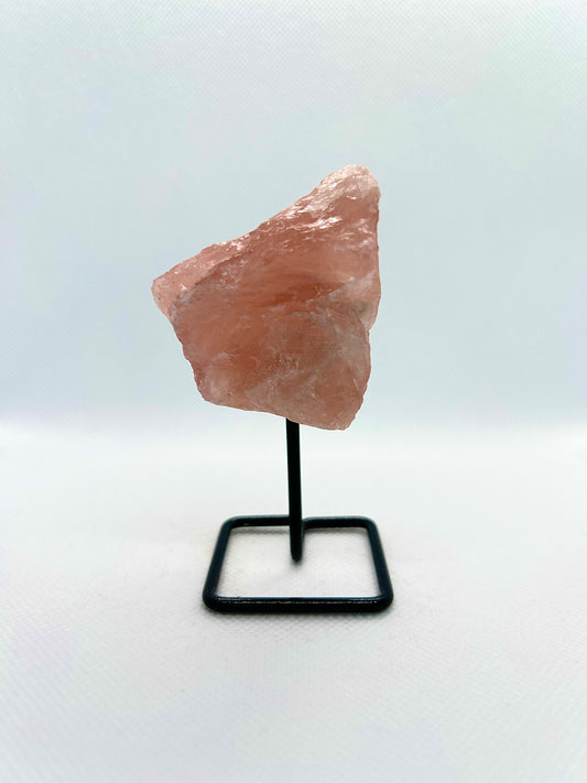 Rosenquarz Metallständer