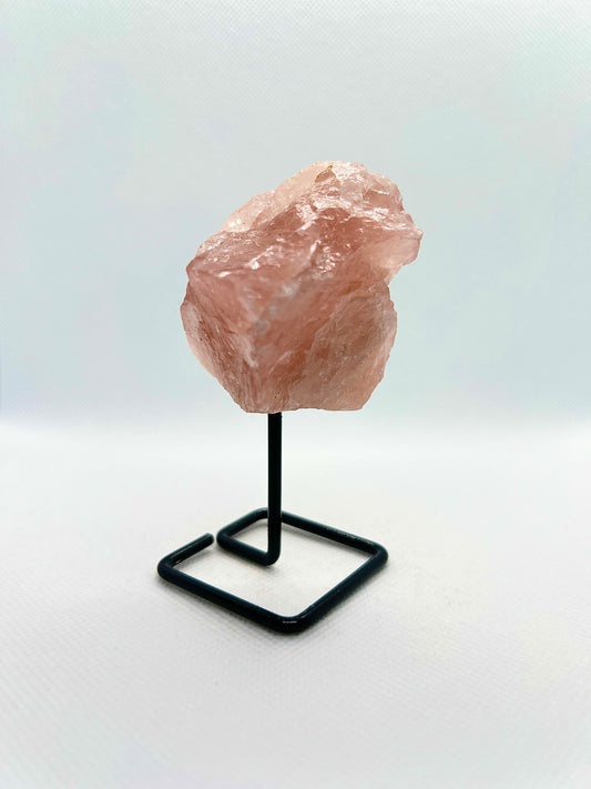 Rosenquarz Metallständer